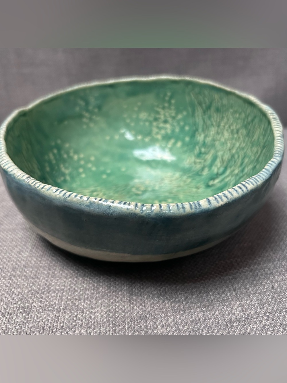 Handcrafted Verdant Artisan Studio Pottery Bowl #0630263